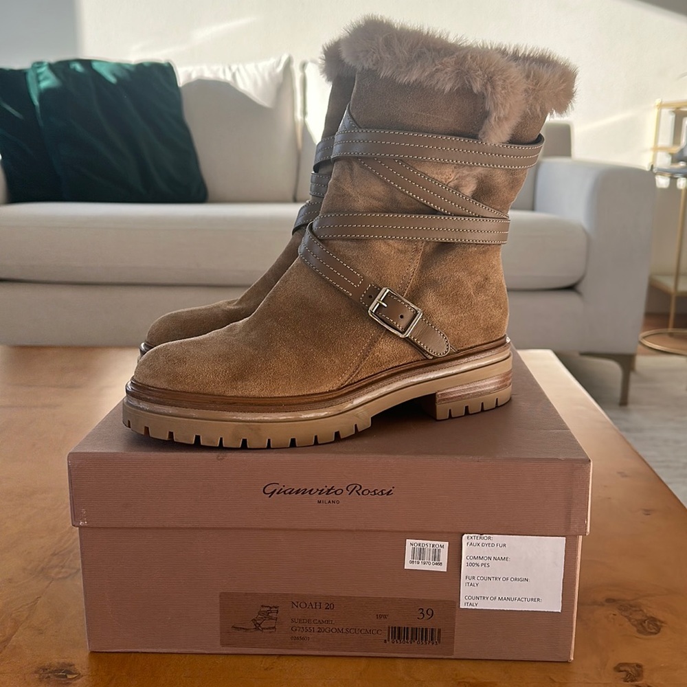 Gianvito Rossi Milano Noah Suede Boot -39